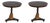 Pair Theodore Alexander 50016 Round Lamp Tables For Sale