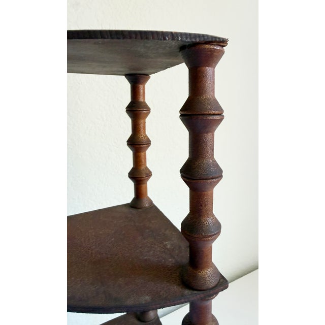 Early 20th Century Antique Folk Art Spool Corner Shelf, Early 20th Century For Sale - Image 5 of 13