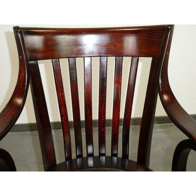 Cafe Capua desk chair no.669 by Adolf Loos. Professionally stained and repolished. This piece is attributed to the...