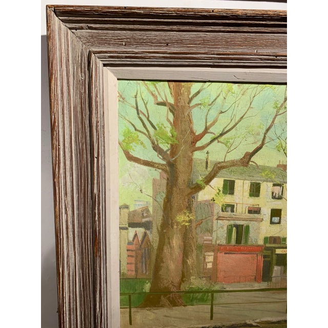 Mid-Century Modern 1952 J. Allison “Canal Street Martin - Paris” Oil on Canvas For Sale - Image 3 of 10