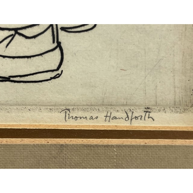 1930s Thomas Handforth Engraving Study of a Man, 1937 For Sale - Image 5 of 9