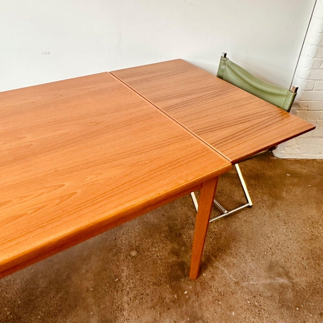 Wood Brdr Furbo Danish Teak Extendable Dining Table For Sale - Image 7 of 12