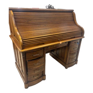 Vintage Oak Secretary Desk For Sale