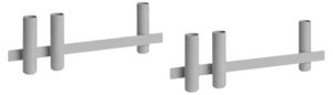 Gray Candleholders by Mason Editions, Set of 2