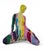 Signed, Beth Taylor, Fiberglass Female Sculpture, lacquered in a multi-color abstract design.