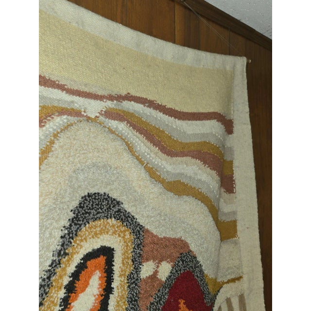 Mid-Century Modern 1970s Macrame Wall Rug Tapestry For Sale - Image 3 of 7