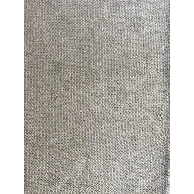 Textile Vintage Indian Modern Khaki Color Flat Rug For Sale - Image 7 of 13
