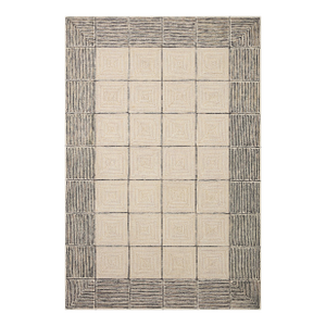 Chris Loves Julia x LoloiFrancis Cream / Black 2'-0" x 5'-0" Accent Rug