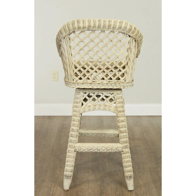 Lexington Pair Wicker Swivel Bar Stools For Sale In Philadelphia - Image 6 of 13