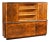 Early 20th Century Art Deco Italian Rosewood Burl Veneer and Birdseye Maple Two-Piece Hutch For Sale