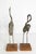 Contemporary Monumental Pair of Silvered Crane Sculptures on Wooden Plinth Bases | 20th Century For Sale - Image 3 of 13