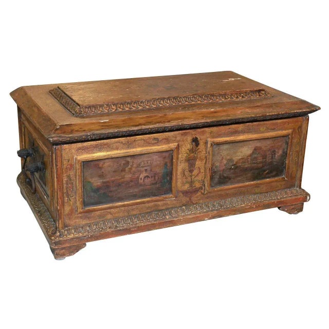 Early 19th Century Italian Painted Coffer For Sale - Image 9 of 9