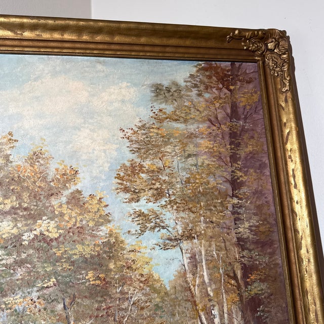 Vintage Landscape Oil Painting on Board ~ Signed For Sale In Atlanta - Image 6 of 9