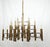 Metal Massive Vintage Gold & Chrome Gaetano Scolari Chandelier 21 Light Chandelier For Sale - Image 7 of 13