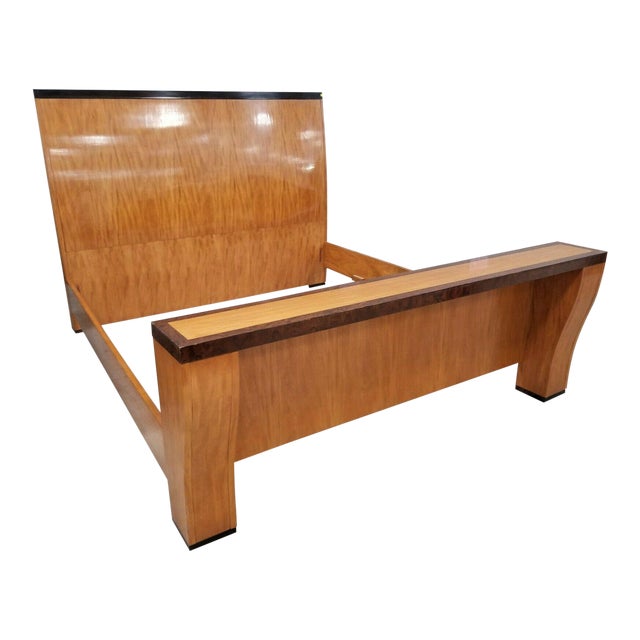 Mid Century Modern Wood King Size Bedframe By Hickory White Furniture Co Chairish