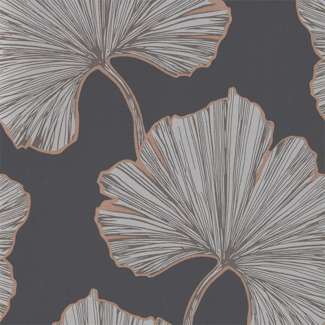 Harlequin Azurea Wallpaper in Ebony/Rose Gold For Sale