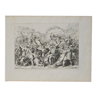 Bartolomeo Pinelli Engraving "Courageous Women" c. 1818 For Sale