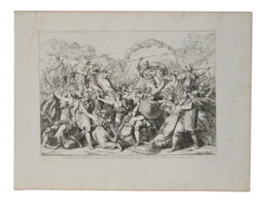 Bartolomeo Pinelli Engraving "Courageous Women" c. 1818