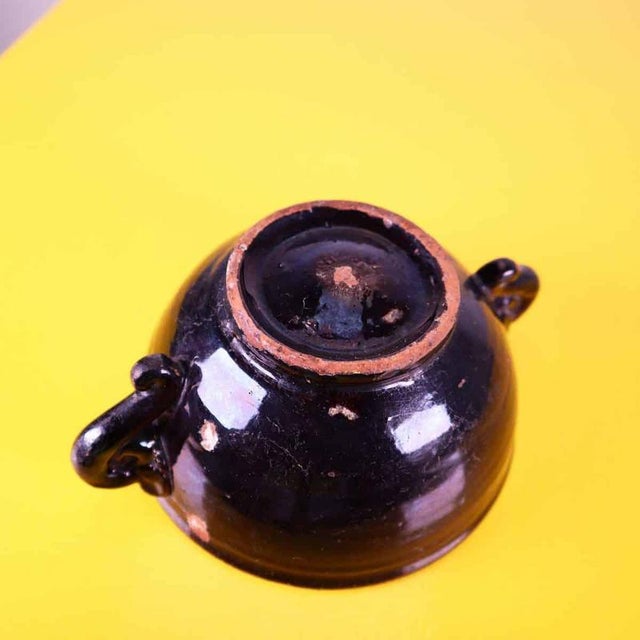 Bowl in Black Terracotta For Sale - Image 9 of 11