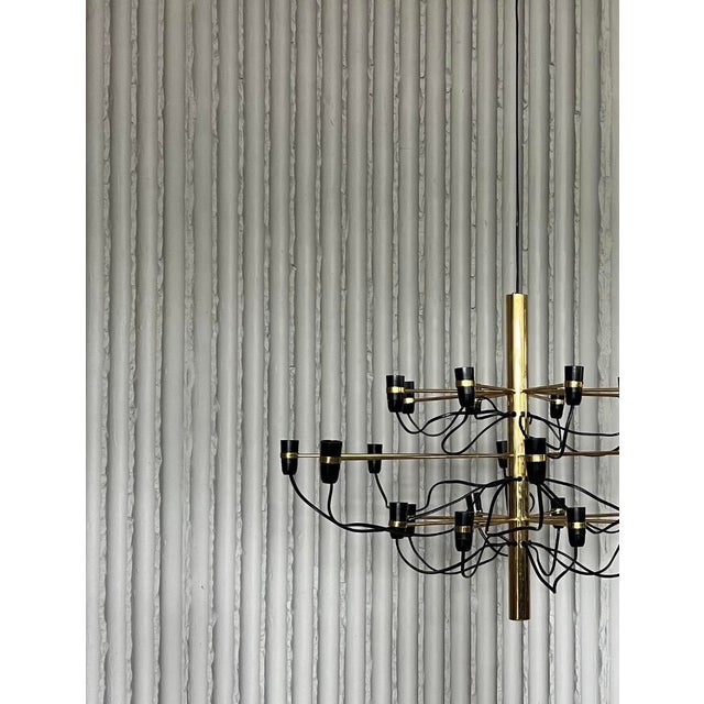 Design gino sarfatti italy 1970s h 56cm ø 80cm a striking and highly architectural chandelier designed by legendary...