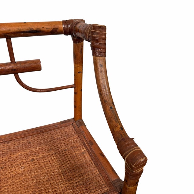 Vintage Petite Pagoda Rattan and Seagrass Bookcase Etagere For Sale - Image 10 of 10