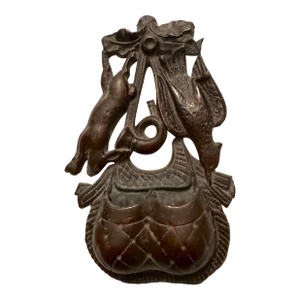 Antique Bronze Hunter’s Match Holder
