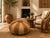 Contemporary Luxury Handmade Moroccan Leather Pouf | Artisan Ottoman | For Sale - Image 3 of 4