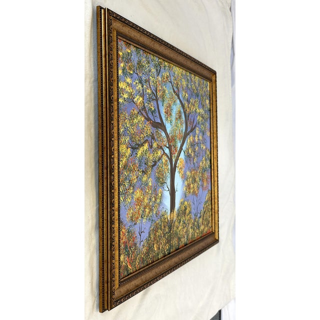 Original Signed and Framed Primitive Outsider Art Acrylic on Canvas by Ernie Faragoi (Florida, Present Day) For Sale - Image 10 of 12