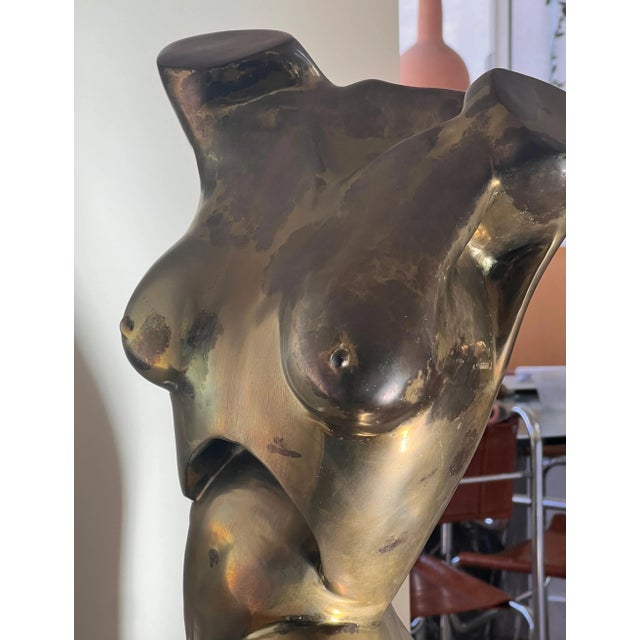 Monumental Bronze Female Nude Sculpture By Somchai, Circa 1970 For Sale - Image 9 of 12