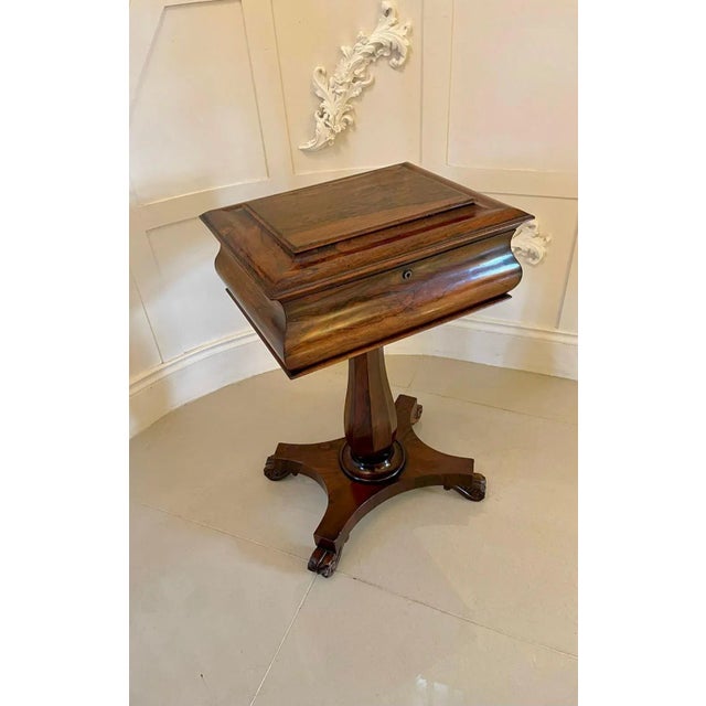 Antique William IV Rosewood Work Box For Sale - Image 12 of 16