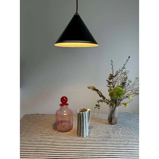 Kegle-Style Pendant Lamp attributed to Bent Karlby for Lyfa, 1960s, in Good conditions. Designed 1960 to 1969 This piece...
