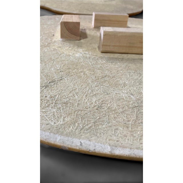 Pair of 1970s Italian Travertine Scalloped Edge Pedestal End Tables For Sale - Image 17 of 18