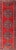 Textile Colorful Turkish Wide Runner in Rich Red and Steel Blue 3'10 X 12'7 For Sale - Image 7 of 7