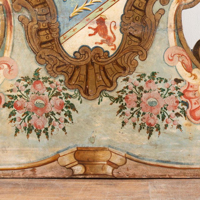 Wood Late 19th Century Hand Painted Italian Architectural Accent For Sale - Image 7 of 11