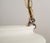 Mid 20th Century Mid 20th Century Restored White Fluted Glass Bowl Brass Chain Pendant Light For Sale - Image 5 of 11