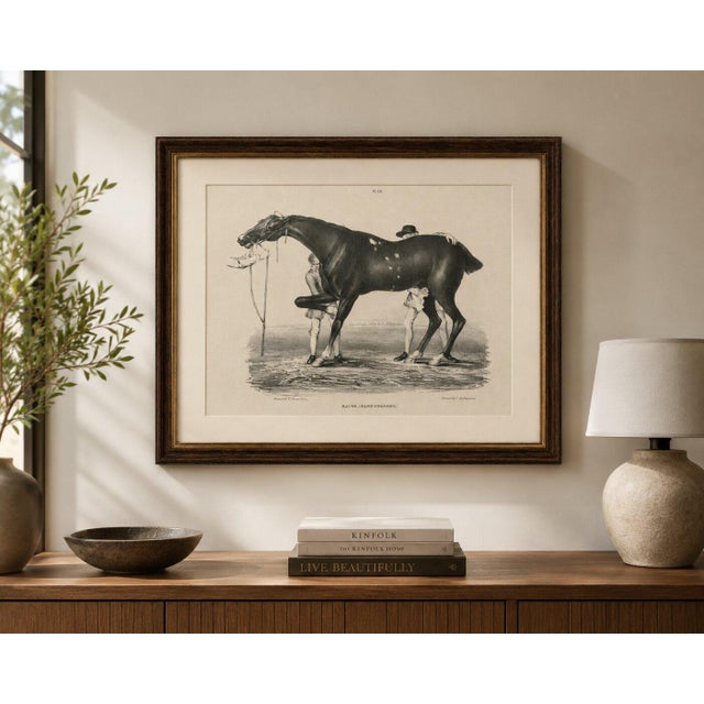 After Chalon, Racehorse Training Scene, Lithograph, 1840 For Sale - Image 4 of 9