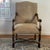 Wood Vintage Richelieu Arm Chair in Antiqued Wood, Suede and Metallic Studs by Kreiss, a Pair For Sale - Image 7 of 12