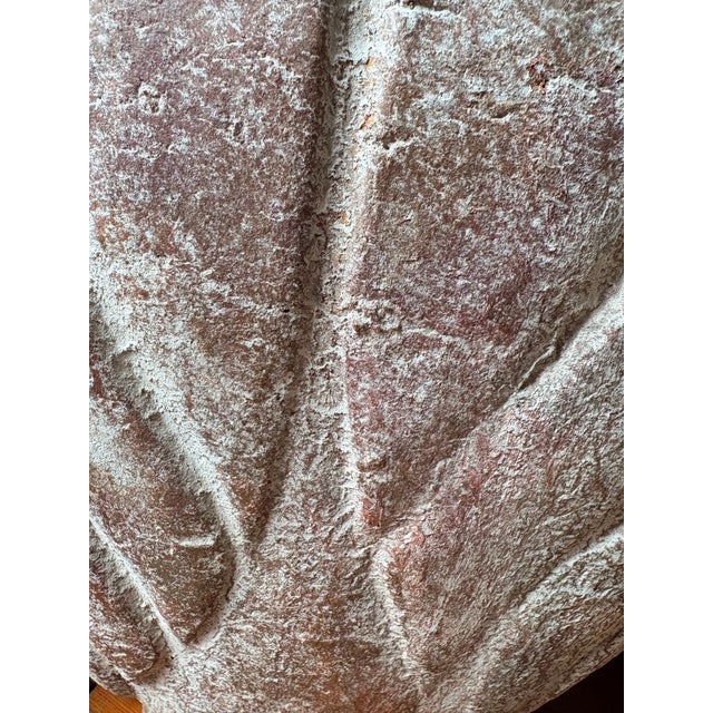 Large Hand-Thrown Terracotta Floor Jar With Artichoke Relief, Scroll Handles and Natural Whitewash Patina For Sale - Image 11 of 15