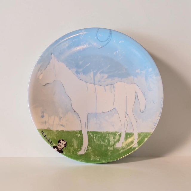 Porcelain Plate by Mario Schifano Produced by Media Italia for Tognana, Italy, 1990s For Sale - Image 3 of 5