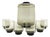No. 4419 Romance Punch Bowl Service by Friedrich Bundtzen for VEB Olg Oberlausitzer Glaswerke, GDR, 1962, Set of 7 For Sale