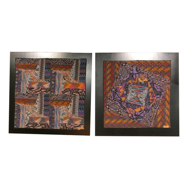 Tapestries on Wooden Frame from Missoni, Italy, 1980s, Set of 2 For Sale - Image 14 of 14