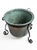 This striking rustic planter features a large, hand-hammered copper basin with a deep, rounded profile and a wide rim. The...