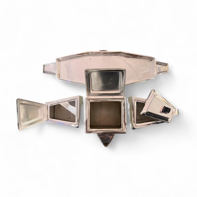 English Art Deco Alpaca Tea Set, 1920s, Set of 4 For Sale - Image 6 of 11