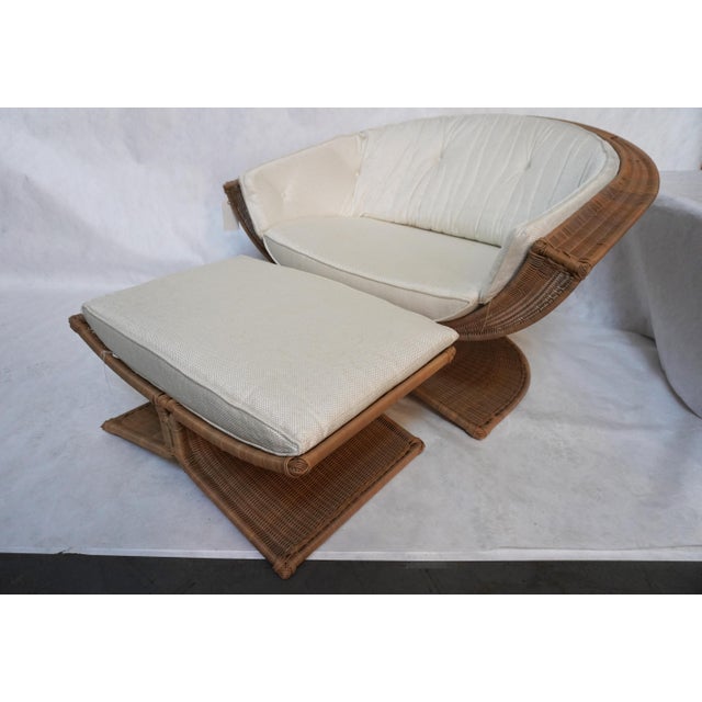 Danny Ho Fong Lotus Outdoor Lounge Chair & Ottoman Fong Brothers’/Tropi-Cal Design by Miller Yee Fong, Circa 1968 For Sale - Image 4 of 18