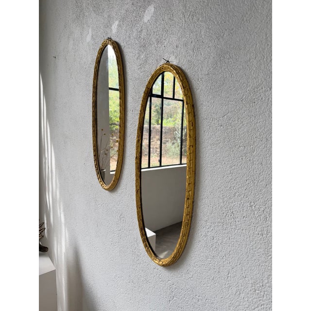 Antique Oval Mirrors in Wood, 1890s, Set of 2 For Sale - Image 18 of 18