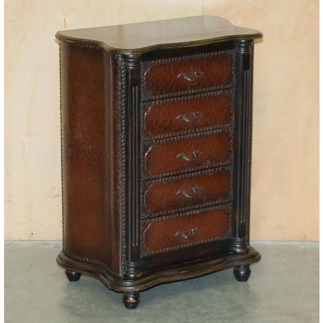 Faux Crocodile Leather Nightstands, Set of 2 For Sale - Image 15 of 18