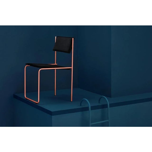 Contemporary Set of Trampolín Chairs in Black & Copper by Pepe Albargues For Sale - Image 3 of 8