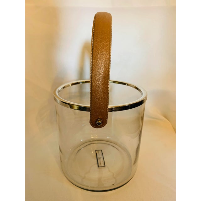 Late 20th Century Zodax Barclay Butera Equestrian Ice Bucket with Leather Handle For Sale - Image 5 of 13