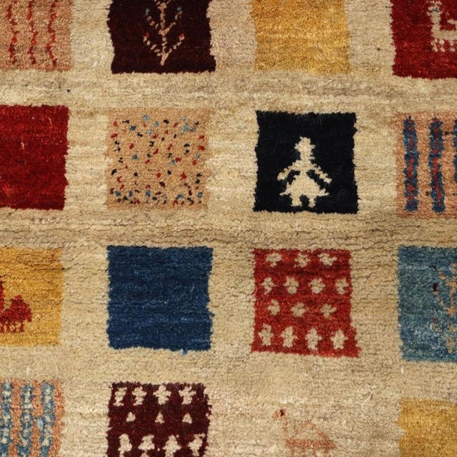 Middle Eastern Gabbeh Rug in Wool For Sale - Image 4 of 8