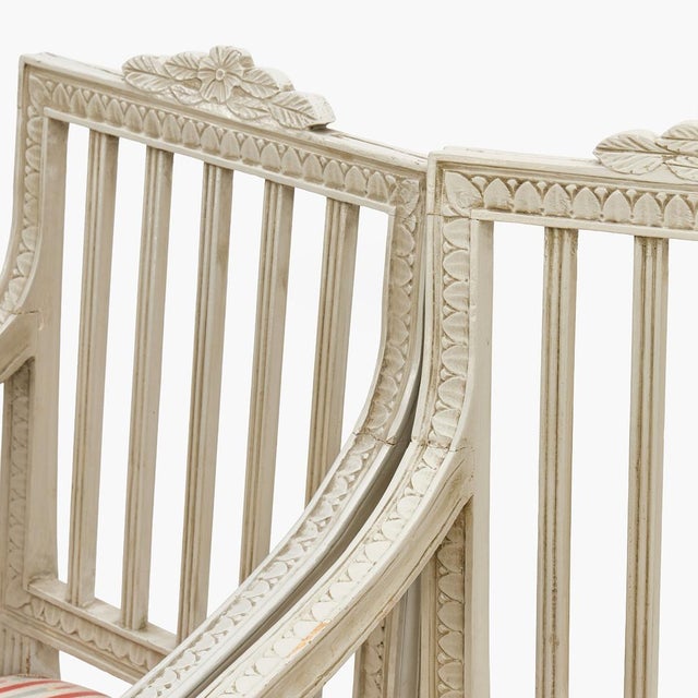 Wood Set of Four Swedish Late Gustavian Lindome Painted Armchairs, Circa 1800 For Sale - Image 7 of 12